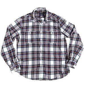 J.Crew Casual Button Down Glen Check Flannel Shirt Size Large
